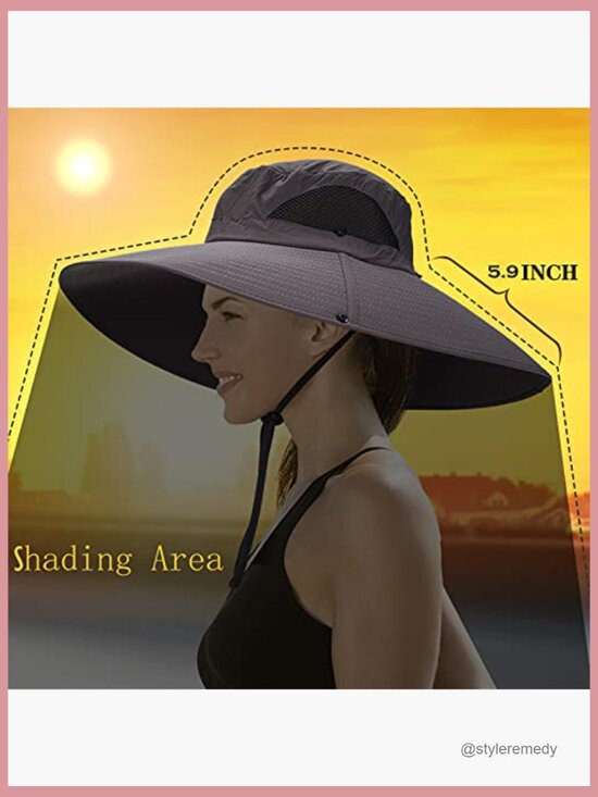 Wide Brim Sun Hat UPF50+ Waterproof Bucket Hat for Fishing Hiking Camping main image 6